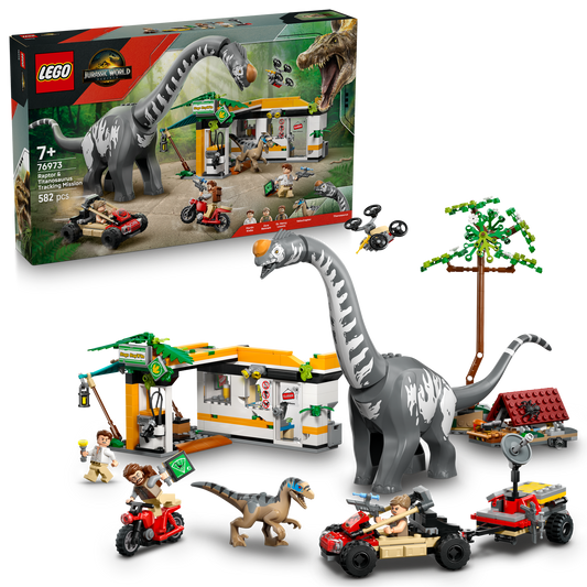 PRE-ORDER! LEGO | Jurassic World Raptor & Titanosaurus Tracking Mission (76973)