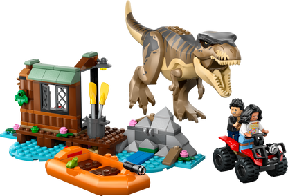 LEGO | Jurassic World T. rex River Escape, Dinosaur Toy (76975)