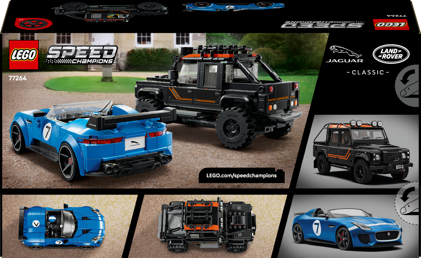 LEGO Speed Champions: Jaguar Project 7 & Land Rover Defender (77264)
