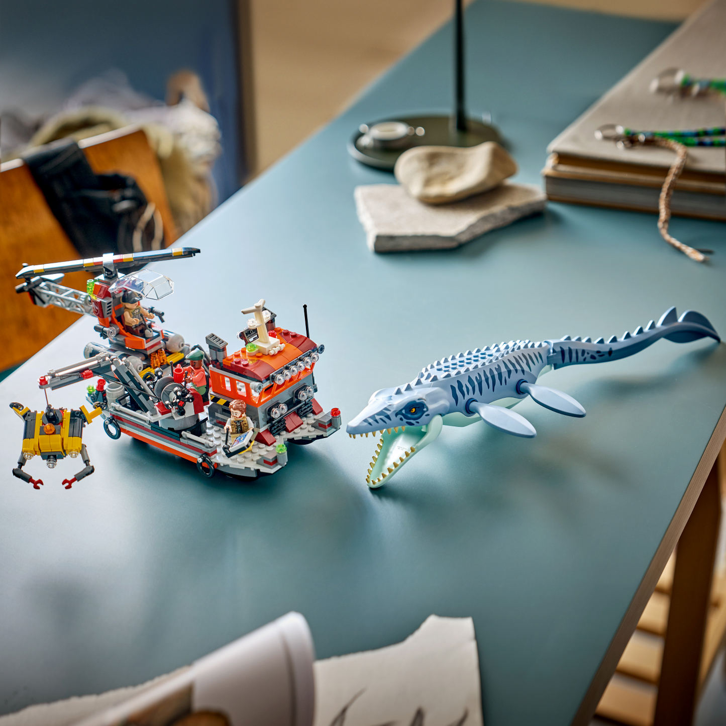 PRE-ORDER - LEGO Jurassic World: Mosasaurus Dinosaur Boat Attack (77983)