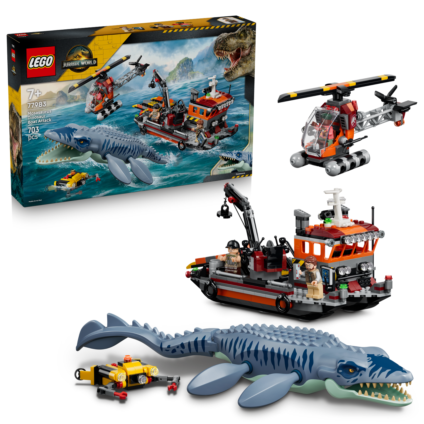 LEGO Jurassic World: Mosasaurus Dinosaur Boat Attack (77983)