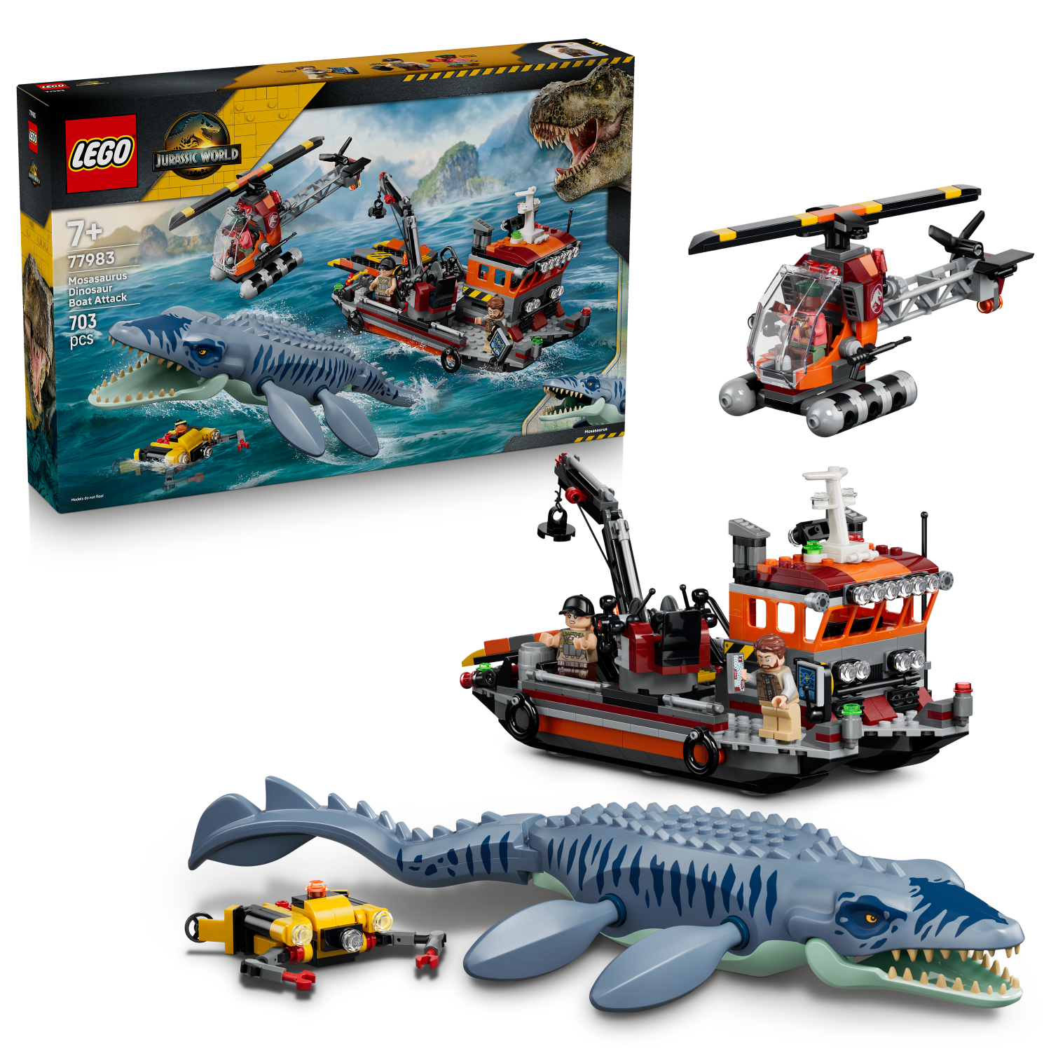 LEGO Jurassic World: Mosasaurus Dinosaur Boat Attack (77983)