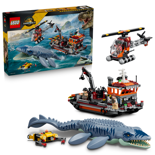 LEGO Jurassic World: Mosasaurus Dinosaur Boat Attack (77983)