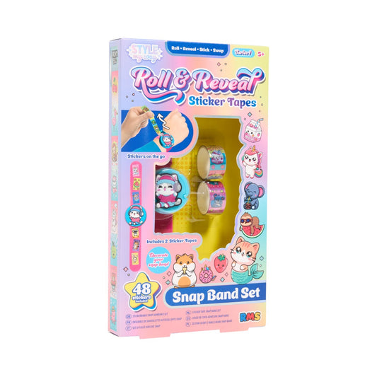 Roll and Reveal Sticker Tape Snap Band Set