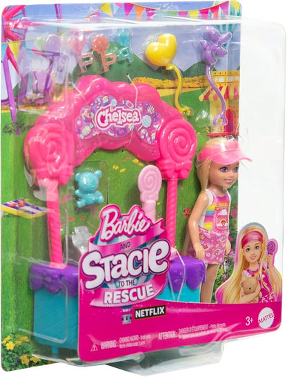 Barbie Chelsea Doll & Lollipop Stand Playset with Accessories (HRM07)