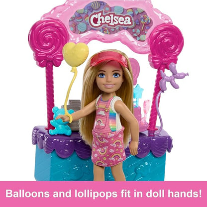 Barbie Chelsea Doll & Lollipop Stand Playset with Accessories (HRM07)