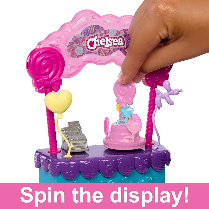 Barbie Chelsea Doll & Lollipop Stand Playset with Accessories (HRM07)