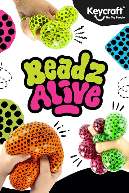KeycraftBeadz Alive Cube, Sensory Fidget Toy, Stress Relief, Squeeze Toy for Kids
