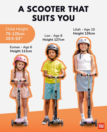BOLDCUBE Big Fold | Three Wheel Scooter for Children | Astro Dream