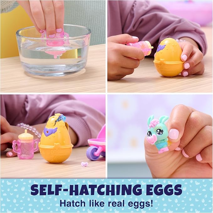 HATCHIMALS Alive, Hatch N’ Stroll Playset with Pushchair Toy