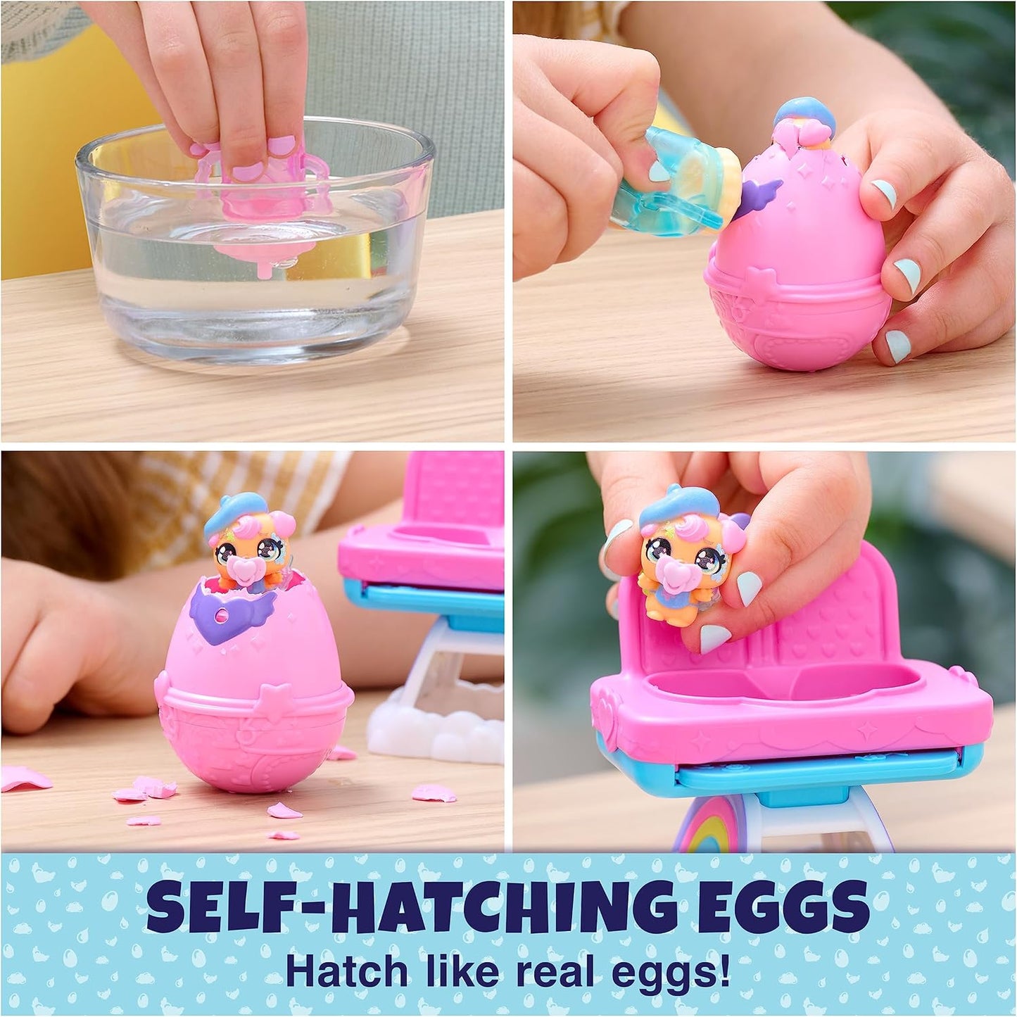 HATCHIMALS Alive, Hungry Playset with Highchair Toy