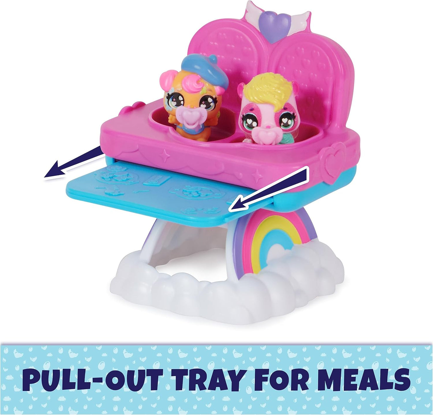 HATCHIMALS Alive, Hungry Playset with Highchair Toy