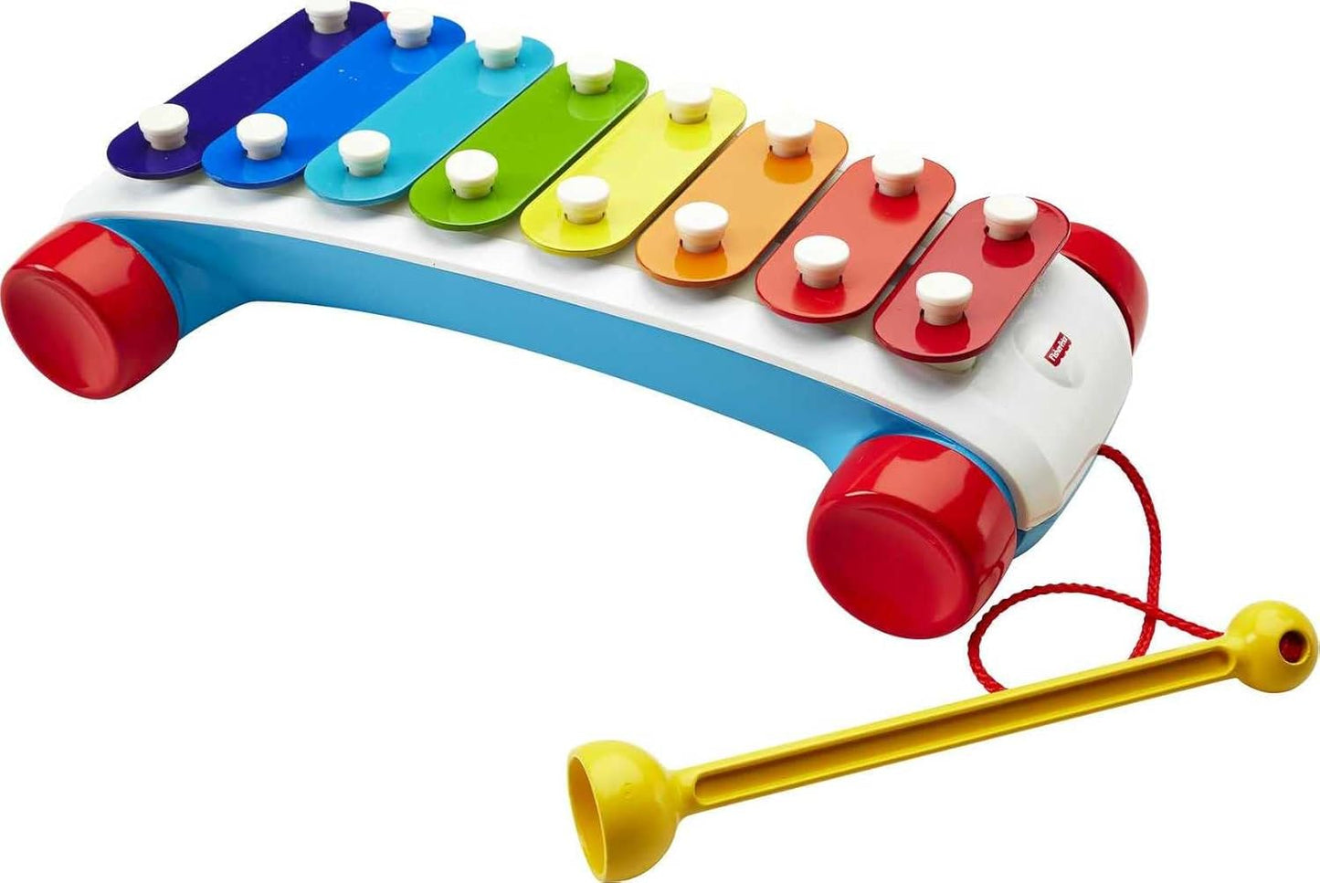 Fisher-Price Classic Xylophone Portable Colourful Musical Instrument on Wheels (CMY09)
