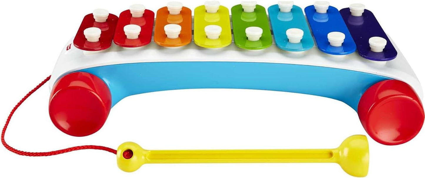 Fisher-Price Classic Xylophone Portable Colourful Musical Instrument on Wheels (CMY09)