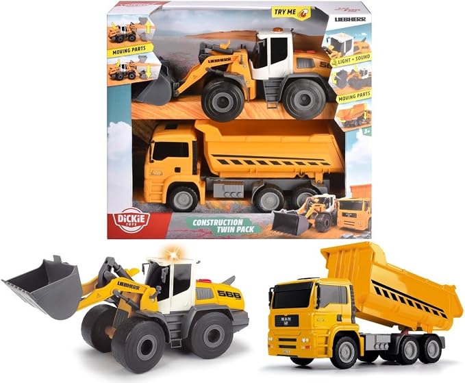 Dickie Toys Construction Twin Pack with Light and Sound