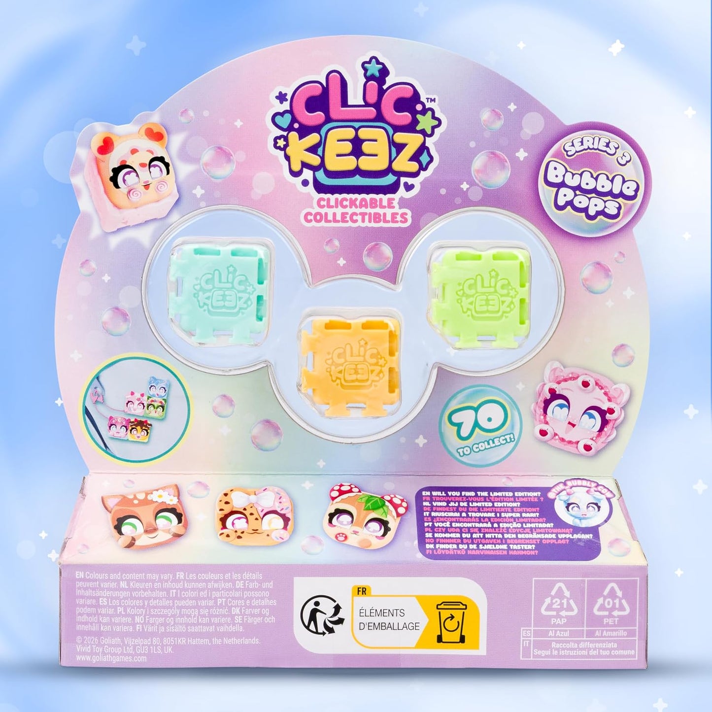 Clickeez 5 Pack - Series 3 (Bubble Pops) ( 1 Random)