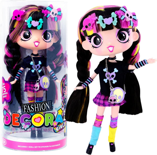 John Adams | Decora Girlz | Sticker ‘n’ Style 11" Collectable Fashion Doll - Luna