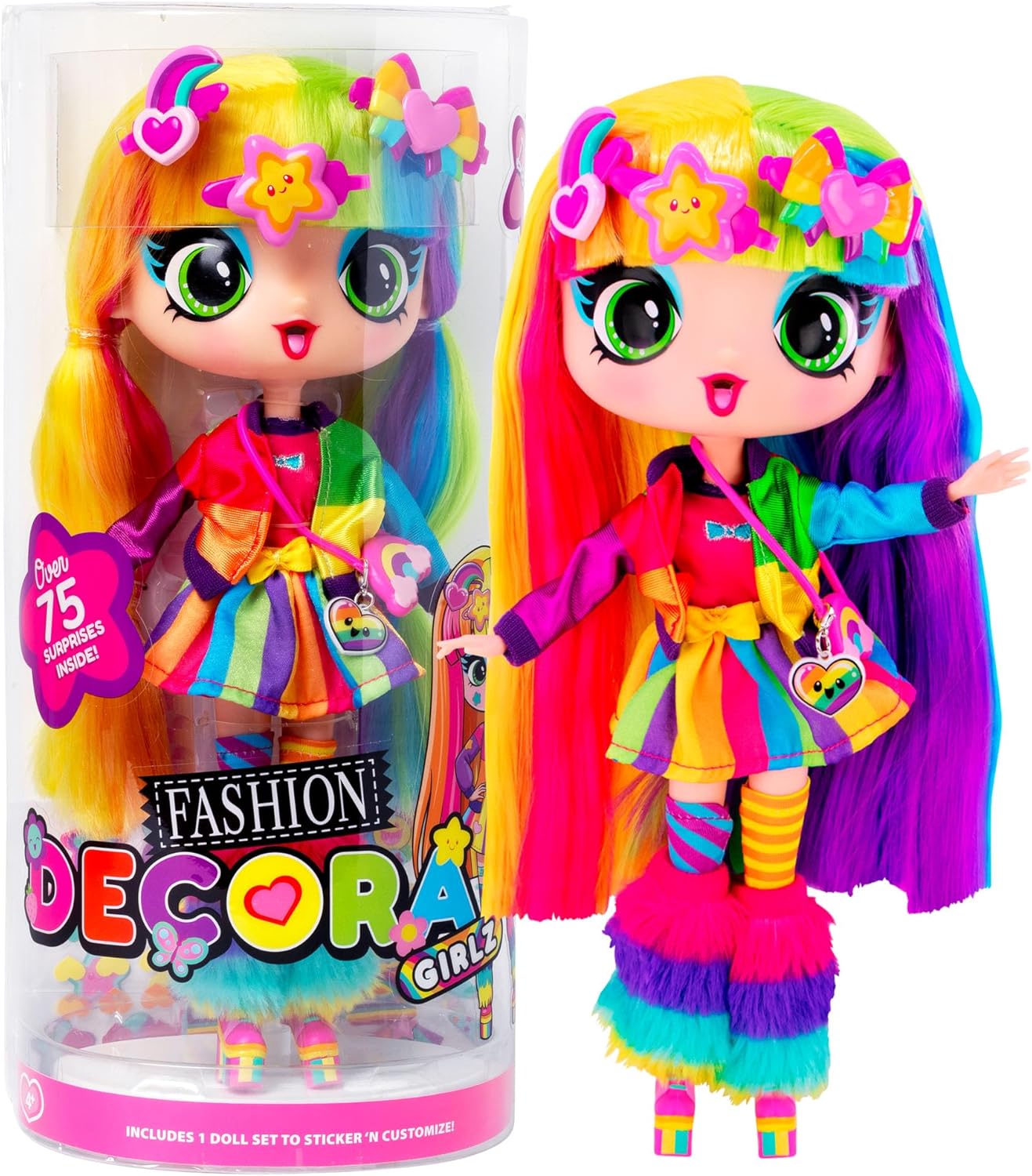 John Adams Decora Girlz | Sticker ‘n’ Style 11" Collectable Fashion Doll - Decora