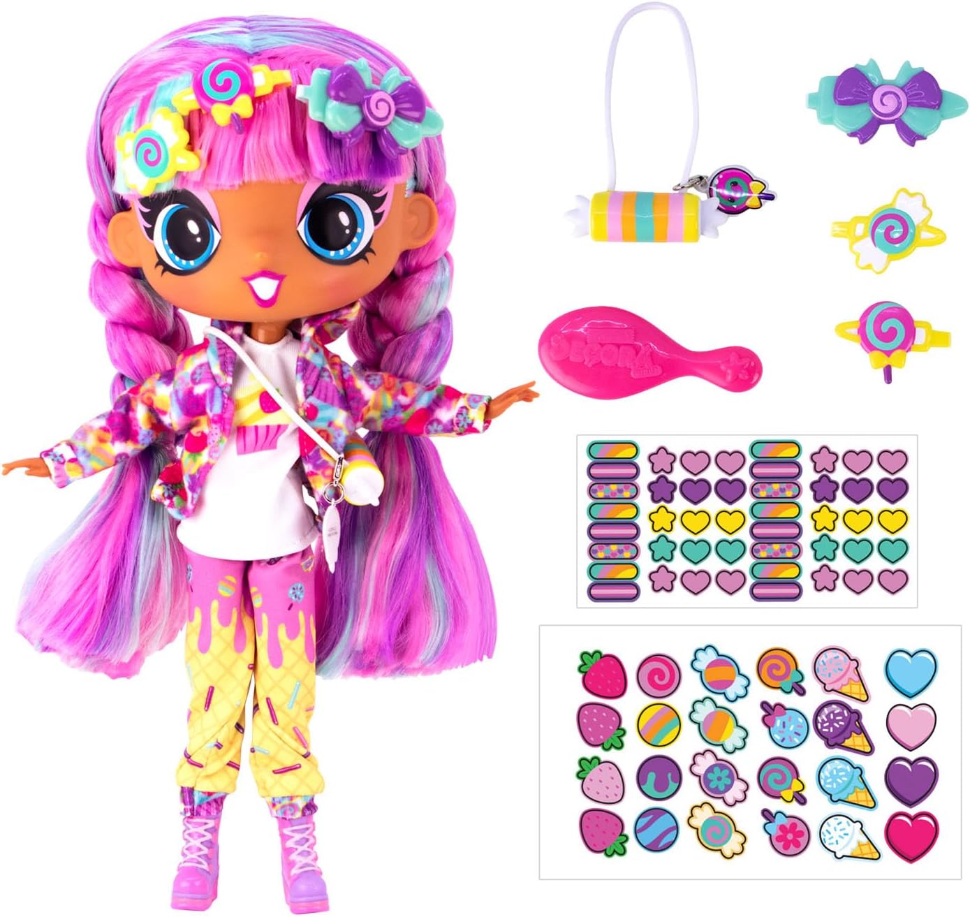 John Adams Decora Girlz | Sticker ‘n’ Style 11" Collectable Fashion Doll - Sweetie