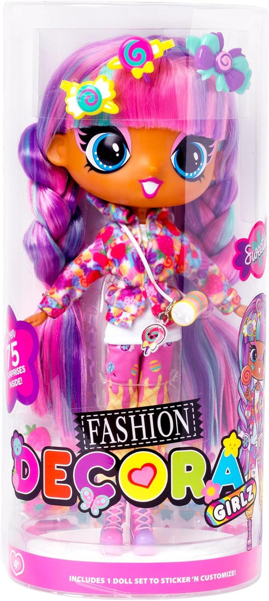 John Adams Decora Girlz | Sticker ‘n’ Style 11" Collectable Fashion Doll - Sweetie