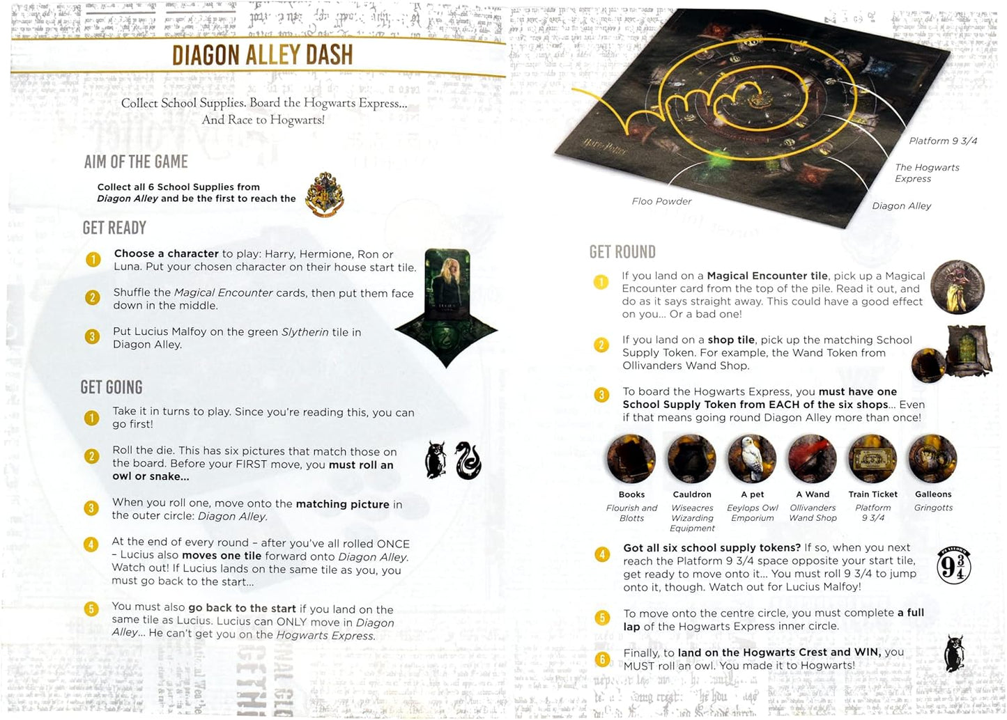 Cartamundi Harry Potter Diagon Alley Dash Board Game