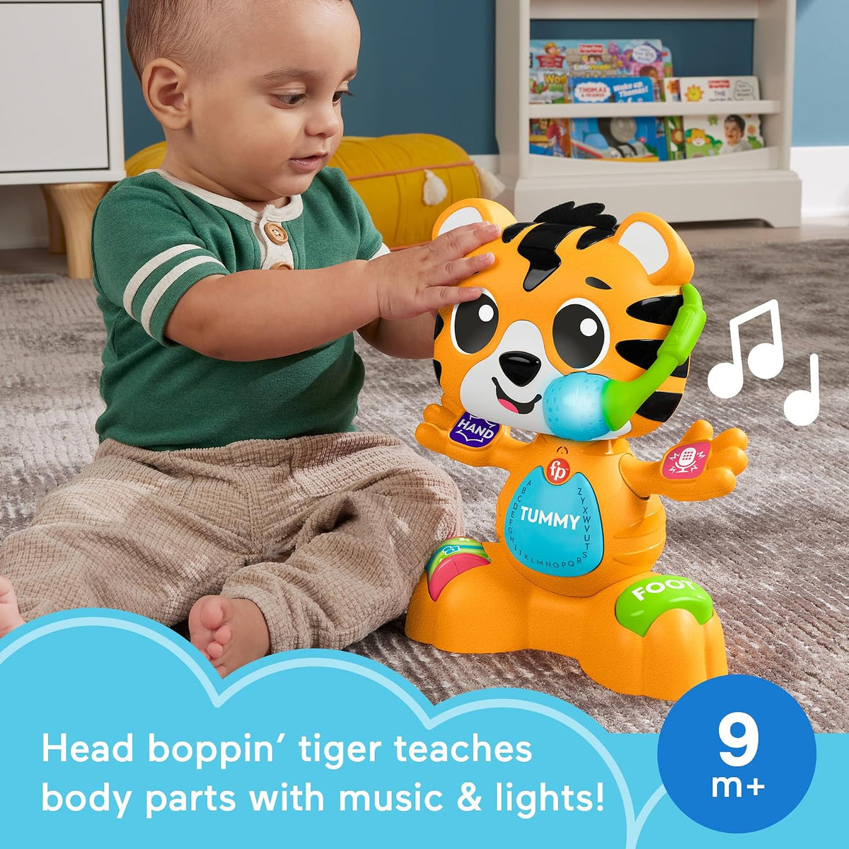 Fisher-Price Link Squad - Bop & Grove Tiger Moving Education Baby Toy