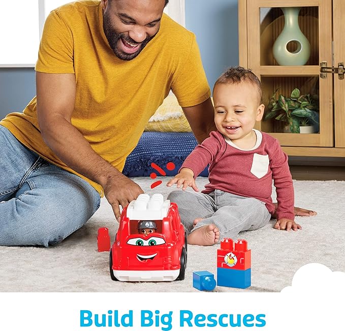 Mega Bloks First Builders Toddler Building Blocks Toy Set Freddy Firetruck