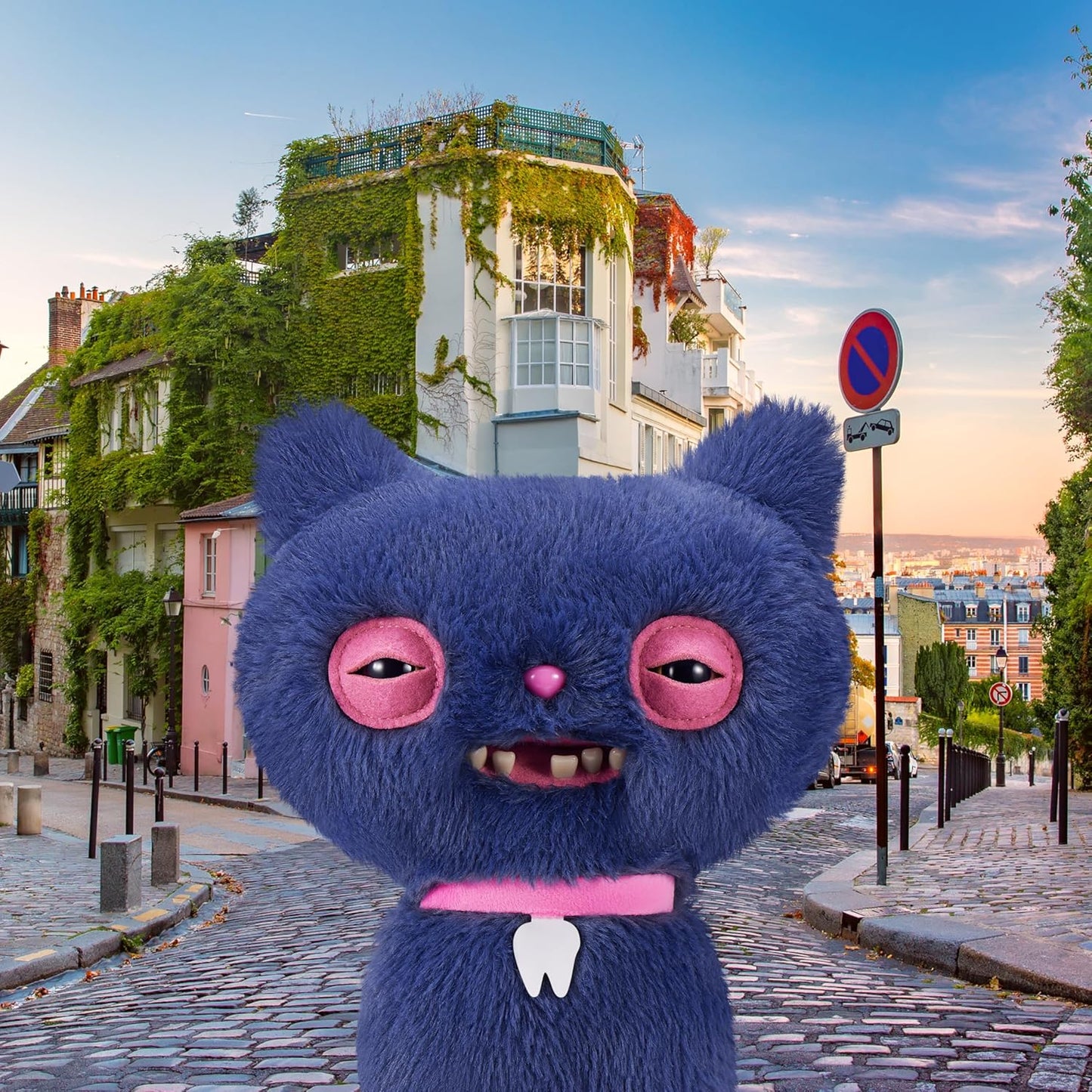 Fuggler Alley Cats 9-Inch Plush Toy (Cheezee) Grey by ZURU – Funny Ugly Monster Stuffed Animal