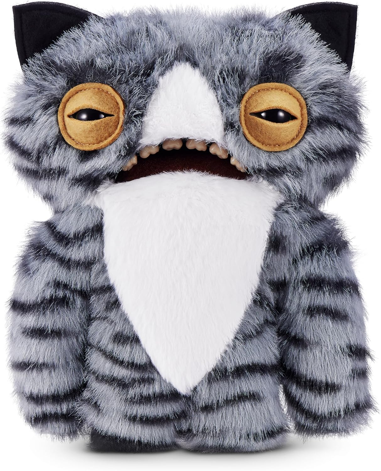 Fuggler Alley Cats 9-Inch Plush Toy (Wide Eyed Cat) by ZURU – Funny Ugly Monster Stuffed