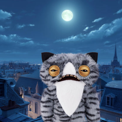 Fuggler Alley Cats 9-Inch Plush Toy (Wide Eyed Cat) by ZURU – Funny Ugly Monster Stuffed