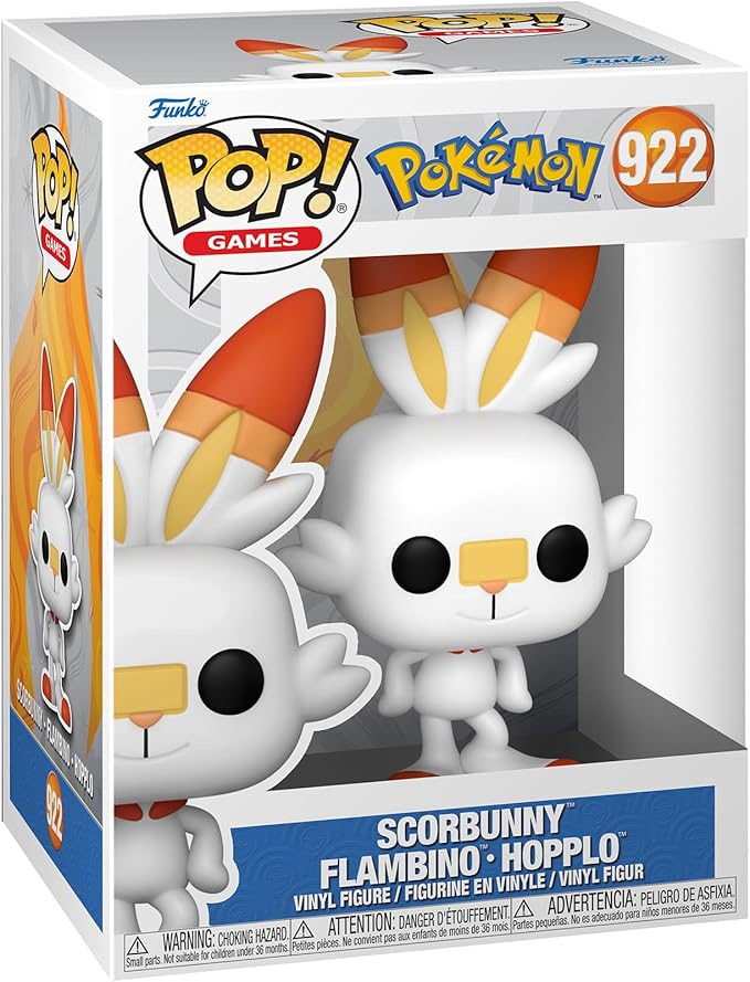 Funko POP! Games: Pokemon - Scorbunny - Collectable Vinyl Figure (922)