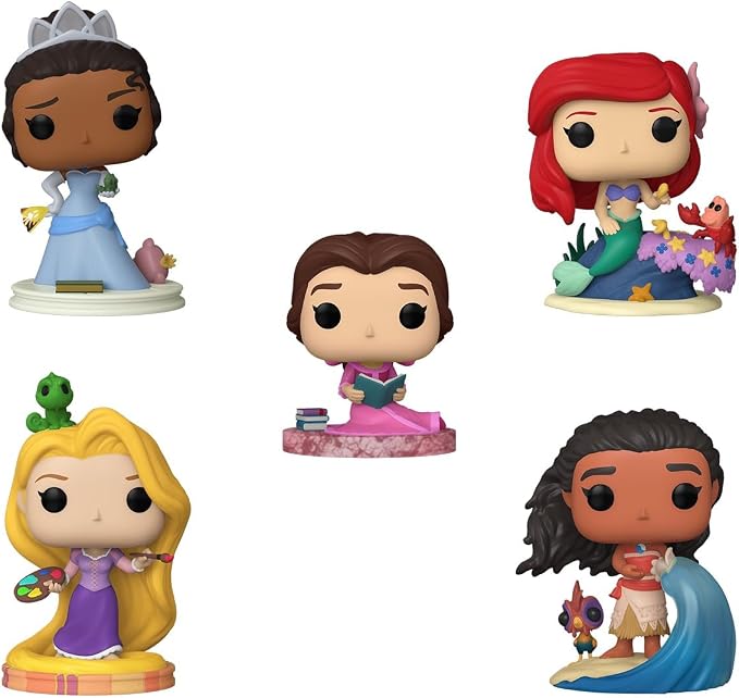 Funko Pop! Disney Princess 5-Pack (Ariel, Tiana, Belle, Rapunzel, Moana)