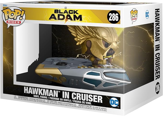 Funko POP! Ride Super Deluxe: Black Adam - Hawkman on Hawk Cruiser (286)