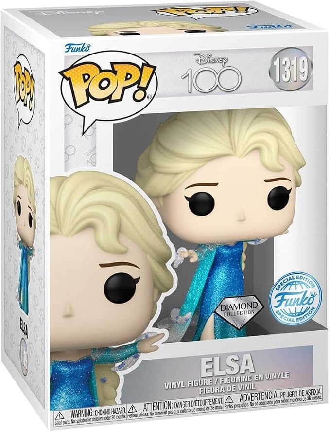 Funko Pop! Disney 100: Frozen, Elsa - Diamond Collection Action Vinyl Figure (1319)
