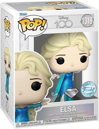 Funko Pop! Disney 100: Frozen, Elsa - Diamond Collection Action Vinyl Figure (1319)