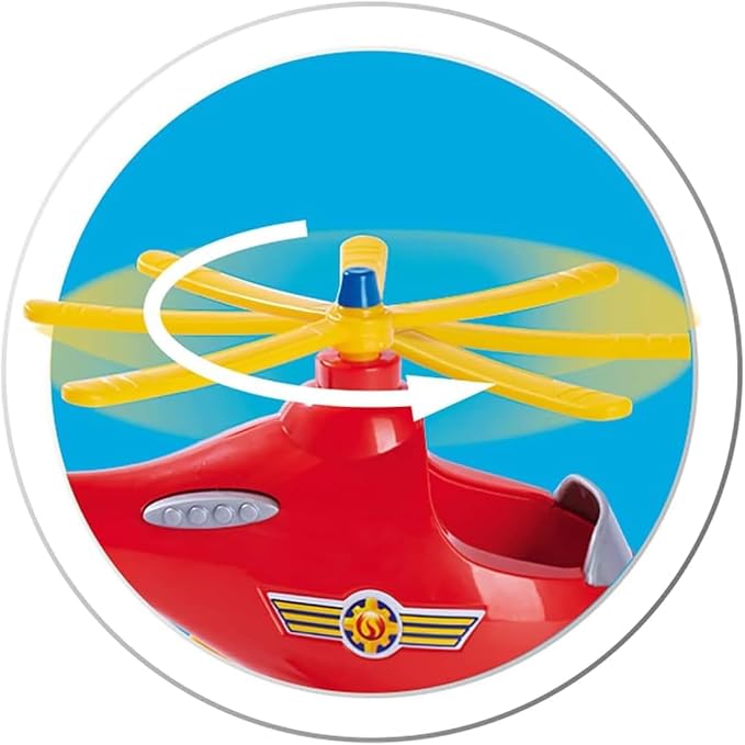 Fireman Sam Wallaby with Tom Helicopter with Turnable Rotor