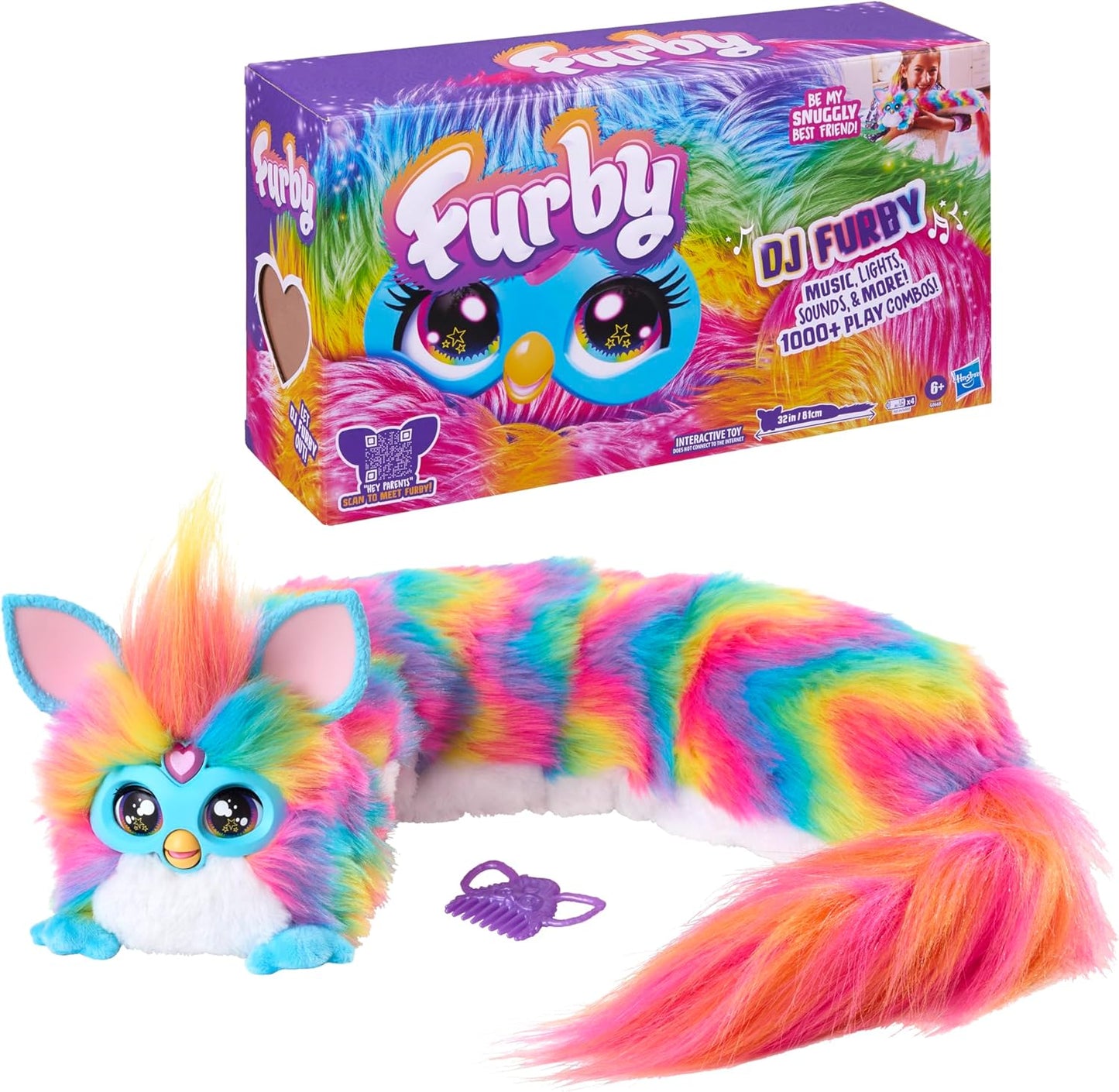 DJ Furby Interactive Plush Toy – Music, Lights & Games – 5 Modes, 1,000+ Play Combos