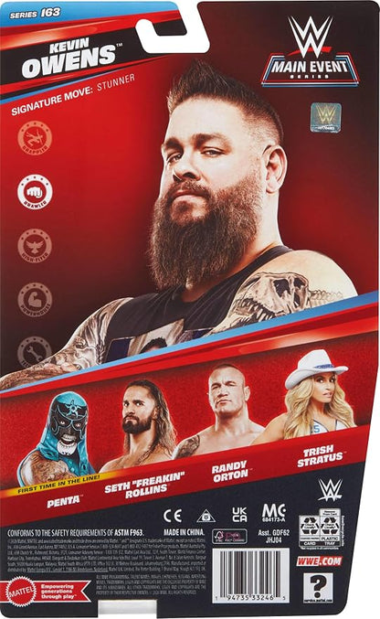 Mattel WWE Kevin Owens Action Figure Main Event Series #163