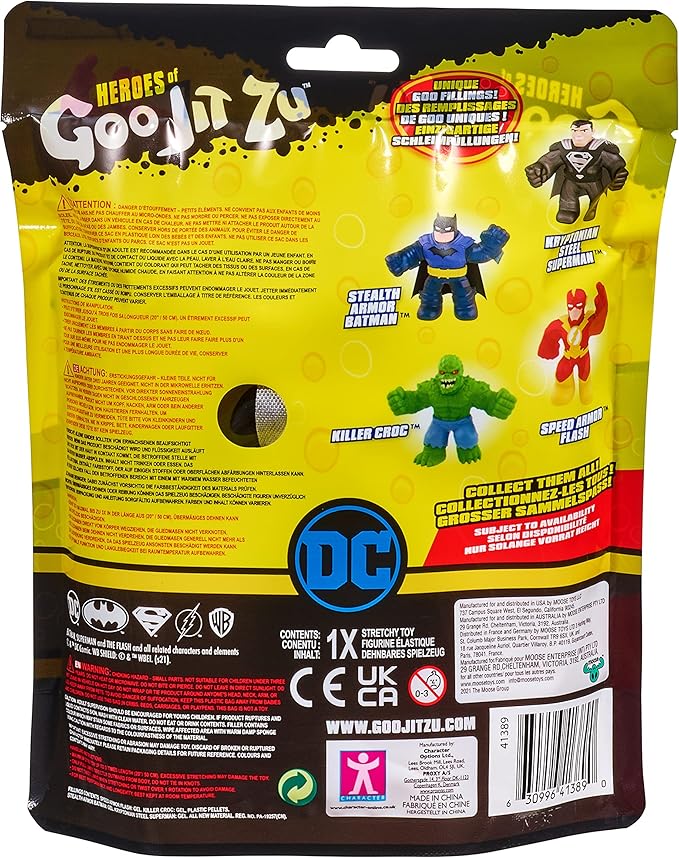 Heroes of Goo Jit Zu: DC Hero Pack - Super Stretchy Batman Cryptonic Steel - 2.5" Action Figure