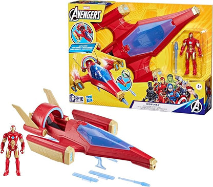 Hasbro Marvel Avengers Epic Hero Series Iron Man Repulsor Blast Battle Jet