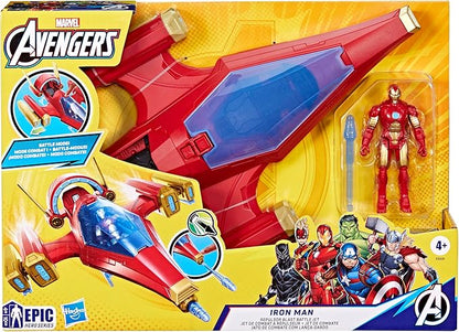 Hasbro Marvel Avengers Epic Hero Series Iron Man Repulsor Blast Battle Jet