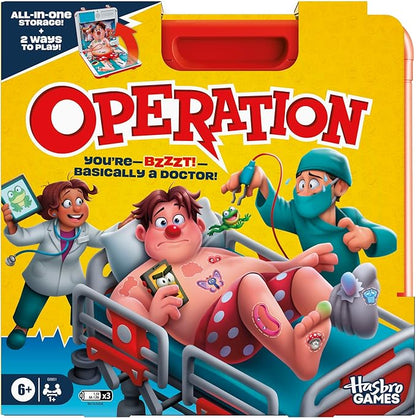 Operation: Electronic Board Game with All-in-One Carrying Case