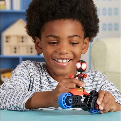 SPIDEY AND HIS AMAZING FRIENDS Marvel, Miles Morales Action Figure, Toy Motorcycle, Toys for 3 Year Old Boys and Girls and Up
