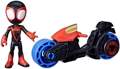 SPIDEY AND HIS AMAZING FRIENDS Marvel, Miles Morales Action Figure, Toy Motorcycle, Toys for 3 Year Old Boys and Girls and Up