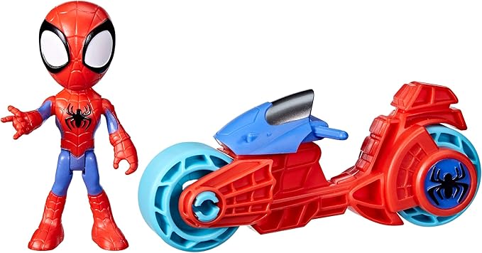SPIDEY AND HIS AMAZING FRIENDS Marvel, Spidey Action Figure, Toy Motorcycle, Toys for 3 Year Old Boys and Girls and Up