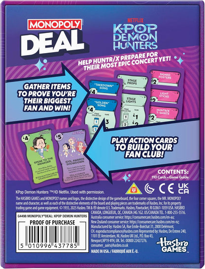 Habro Monopoly Deal: Netflix Kpop Demon Hunters Card Game