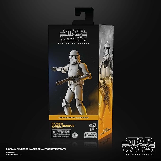 Star Wars The Black Series Phase II Clone Trooper, The Clone Wars 6-Inch Action Figures