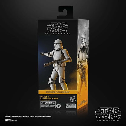 Star Wars The Black Series Phase II Clone Trooper, The Clone Wars 6-Inch Action Figures