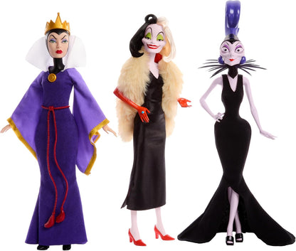 Disney Villains Evil Queen, Cruella De Vil and Yzma Fashion Dolls 3 Pack (HFR56)