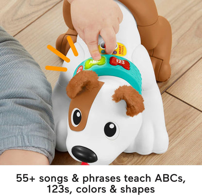 Fisher-Price 123 Crawl With Me Puppy, Electronic Dog Infant Crawling Toy (HHH14)